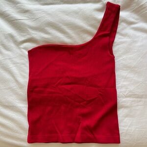 Free People Intimately Red One Shoulder Tank Top